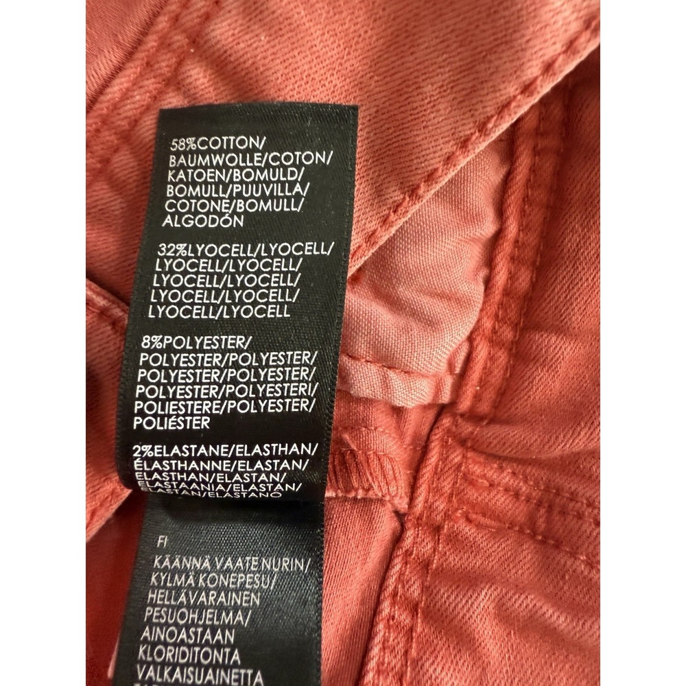 Liverpool Los Angeles women's coral, size medium denim jacket cotton/stretch - Picture 6 of 6